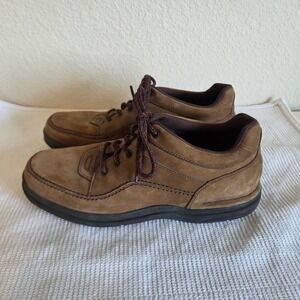 Rockport Mens World Tour Classic Brown Nubuck Leather Walking Shoes MWT17W 11W